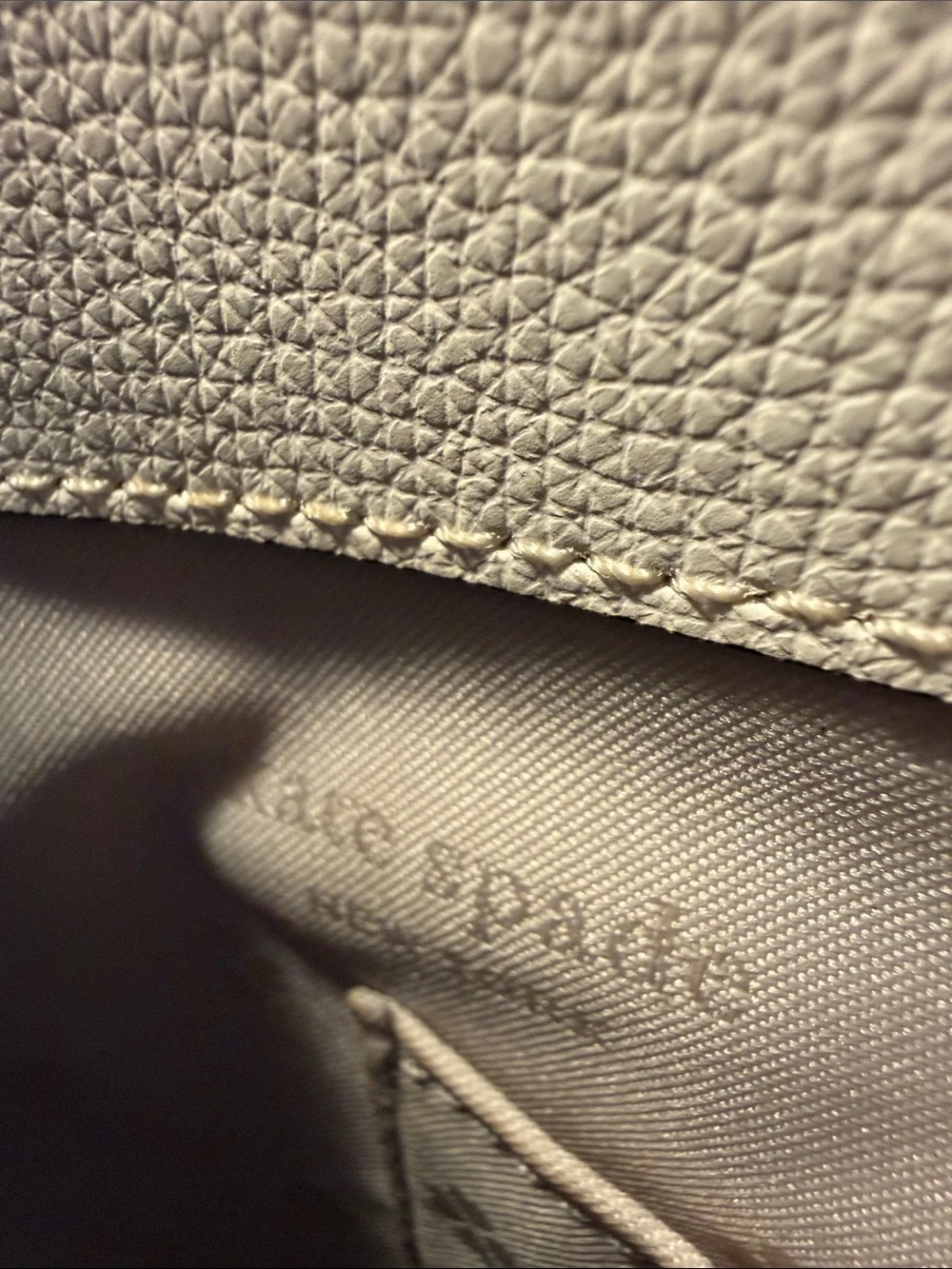 Kate Spade Cream Leather 13” Laptop Work Tote with dust bag